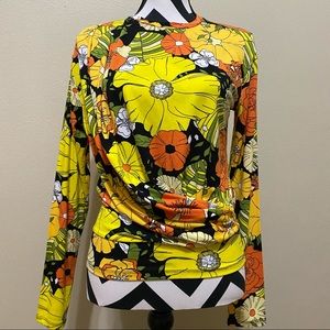 Zara Trafaluc LS Floral Side Drape Cross F…